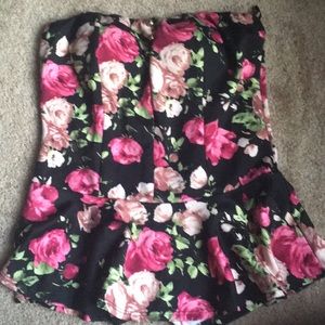 Floral tube top